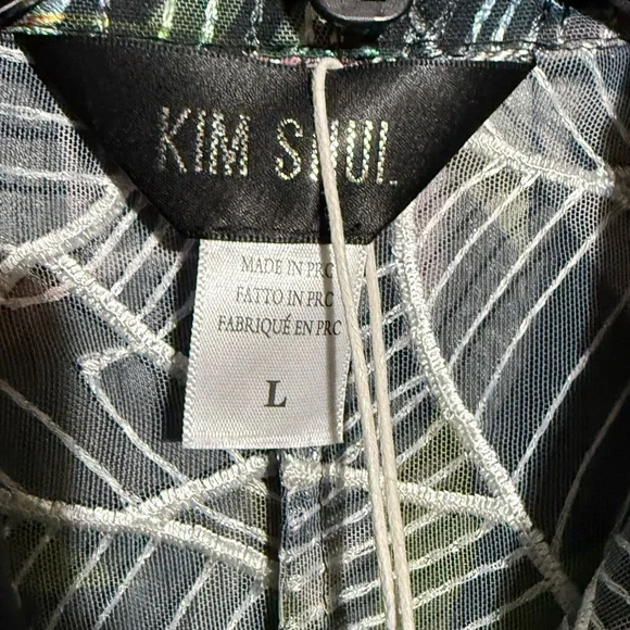 Kim Shui Black Sheer Sleeveless Shirt dress size L - Picture 6 of 7